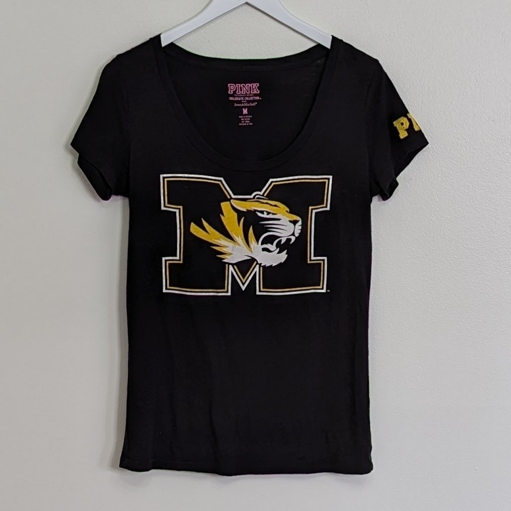 Victoria's Secret Pink Missouri Tigers Black Medium Short Sleeve T-shirt